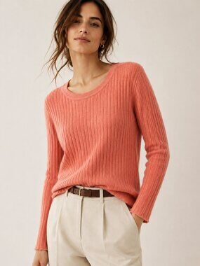 Banana Republic Filpucci Italian Yarn Merino Wool Cashmere Ribbed Sweater XL